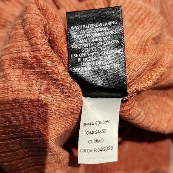 Torrid - Textured Jersey Scoop Neck Button Down Babydoll in Apricot Brandy - Picture 7 of 11